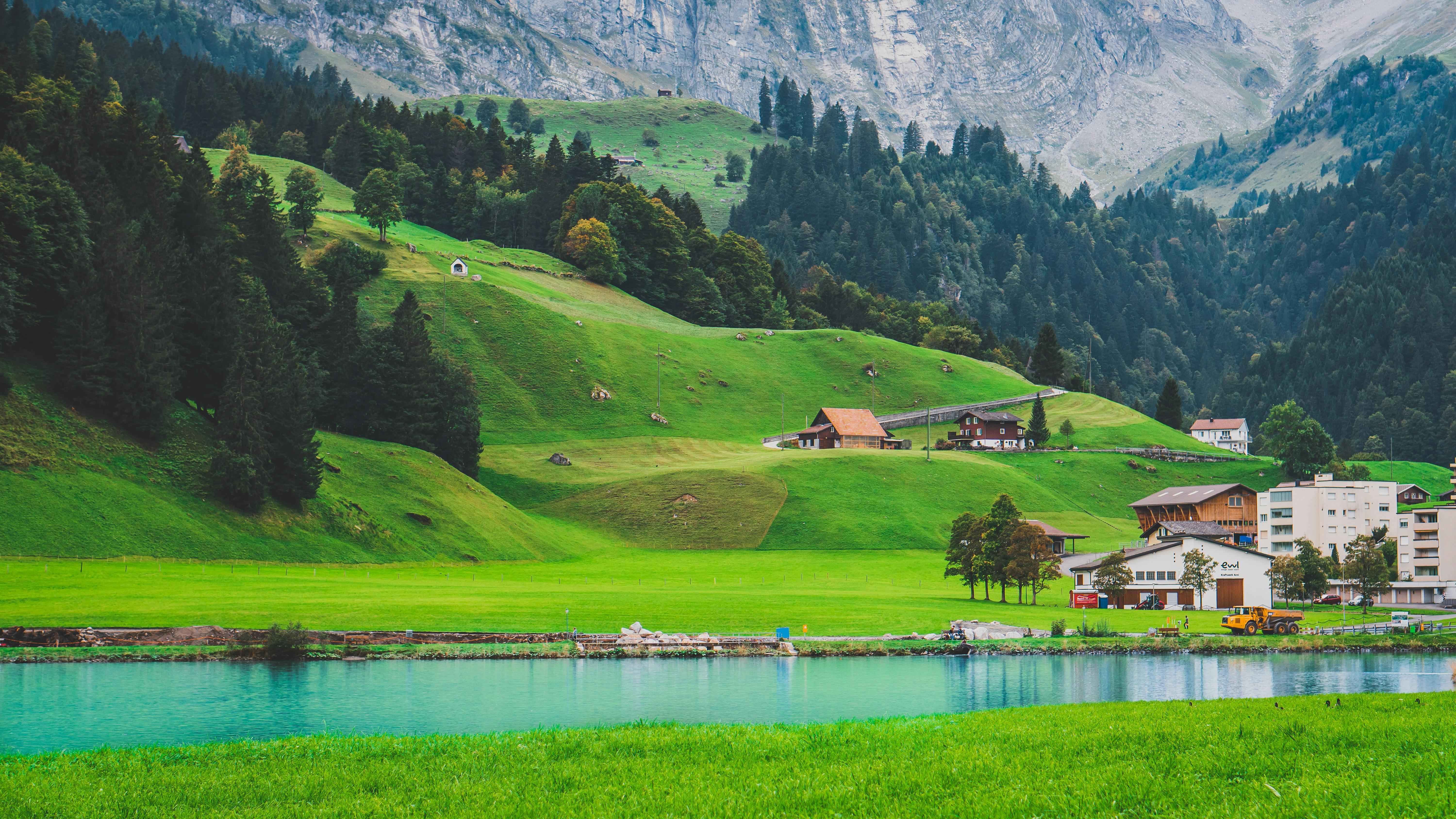 Switzerland snow mountains